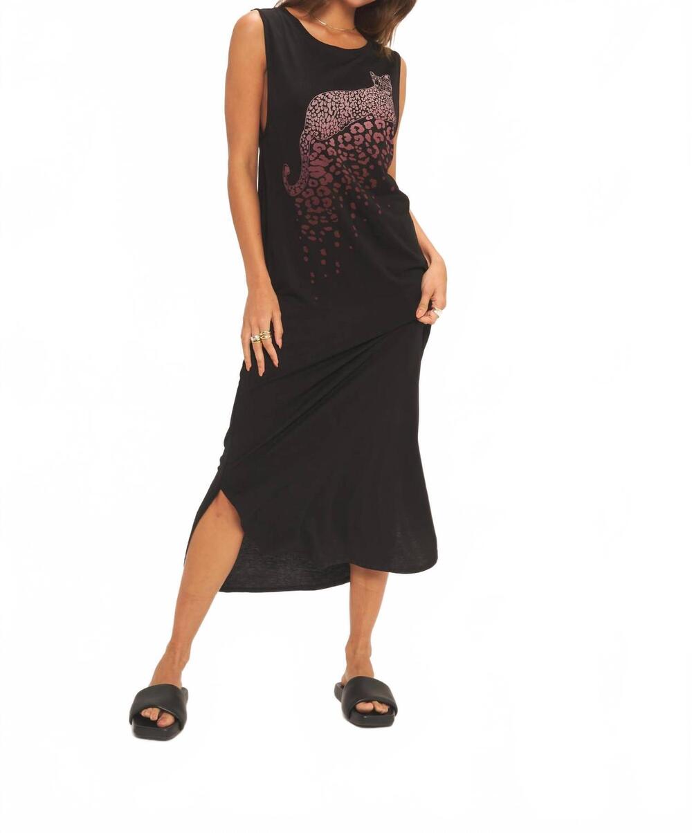 NEW PROJECT SOCIAL T maxi tank dress in leopard